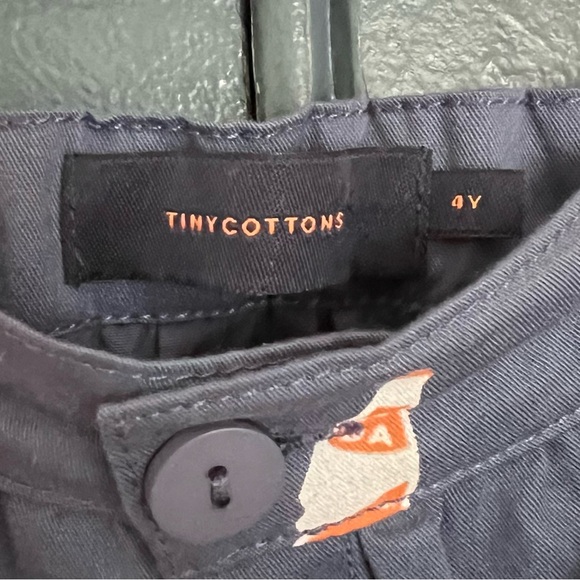 NWOT Tiny Cottons Blue Button Skirt 100% Cotton Kids Size 4 - Picture 3 of 5